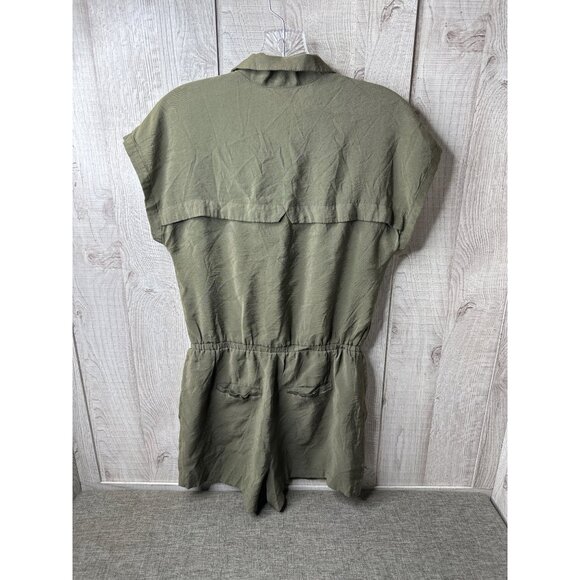 Twenty One Womens Romper Size Small Olive Green Button Down - Picture 2 of 9